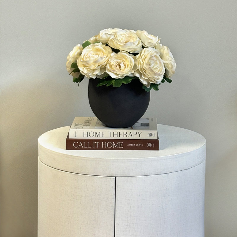Ranunculus Arranged in Fiberstone Pot