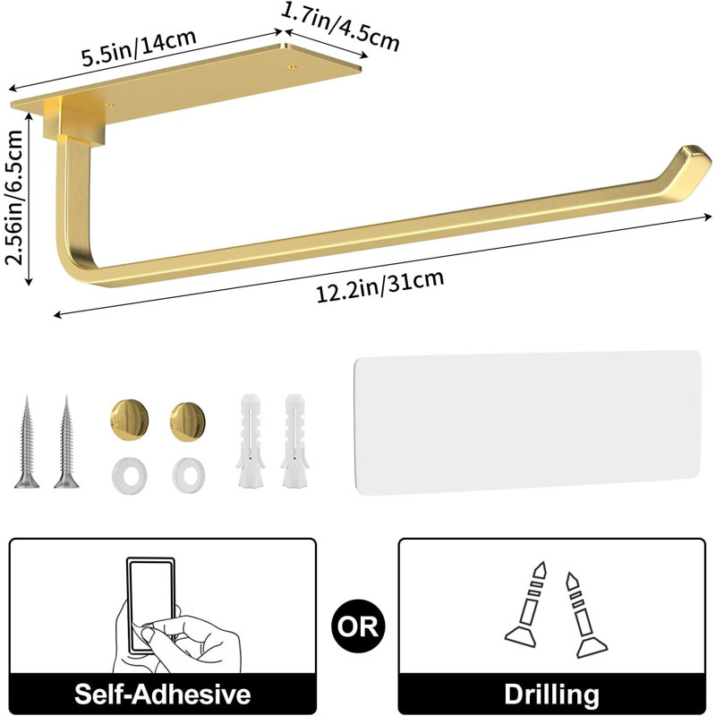 Gold Paper Towel Holder