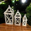3 Piece Wood Floor Lantern Set