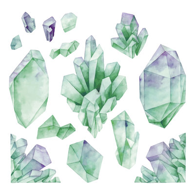 Pastel Colored Crystals by Homunkulus28 - Wrapped Canvas Print