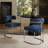 Huron Curved Back Fabric And Metal Dining Accent Chair-109758048