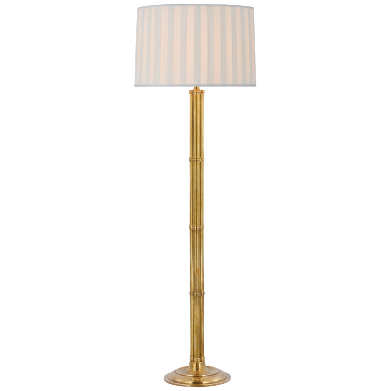 Downing Floor Lamp, Natural Brass