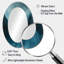 Miroir mural ovale traditionnel gris et bleu-567151925