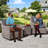 3 Pcs Outdoor Patio Furniture Set, Grey-926888385-914615973