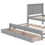 Lit plateforme simple avec tiroirs et lit gigogne-114402416