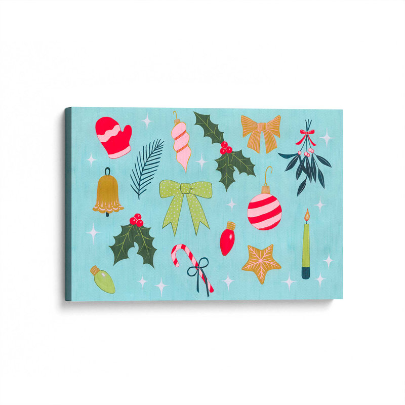 «Christmas Relics III» par Grace Popp, reproduction d'art sur toile, H 20 po x l 30 po