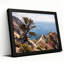 Art mural sur toile Windblown Tree and Lighthouse on Rocky Coast-133550827