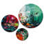 Ensemble de salon abstrait textures rouges et vertes «I Mind I»