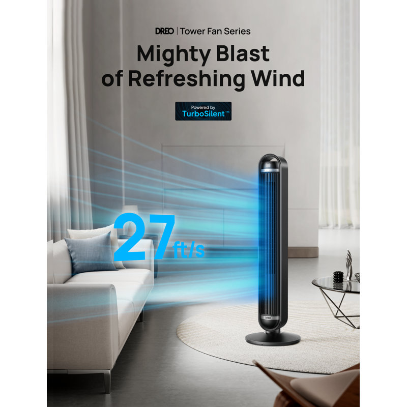 Ventilateur tour intelligent DREO 42 po 9 vitesses noir avec télécommande