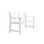 Banc de patio extérieur en métal blanc