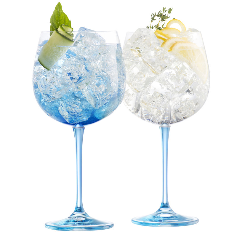 570ml Gin Balloon Glass Set, Blue
