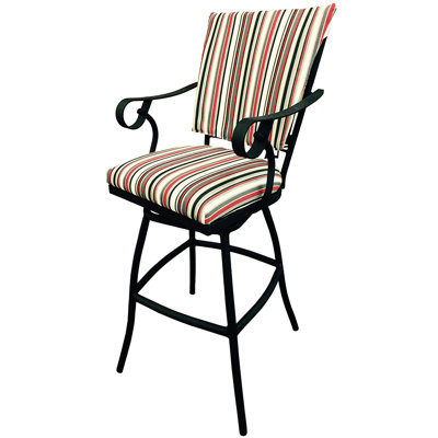 Darin Aluminum Outdoor Stool with Cushion