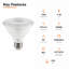 Ampoules DEL PAR30 à culot court Euri Lighting, 11 W, 975 lm, équivalent 75 W, 4000 K, culot E26, homologuées CEC/JA8/UL, lot de 2