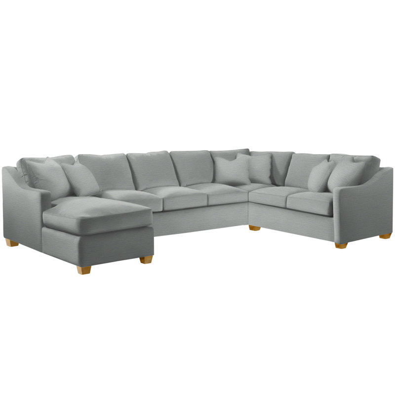 Oliver Sectional, Honey, Left Hand Facing, Gray Sugar Performance; 0863-84