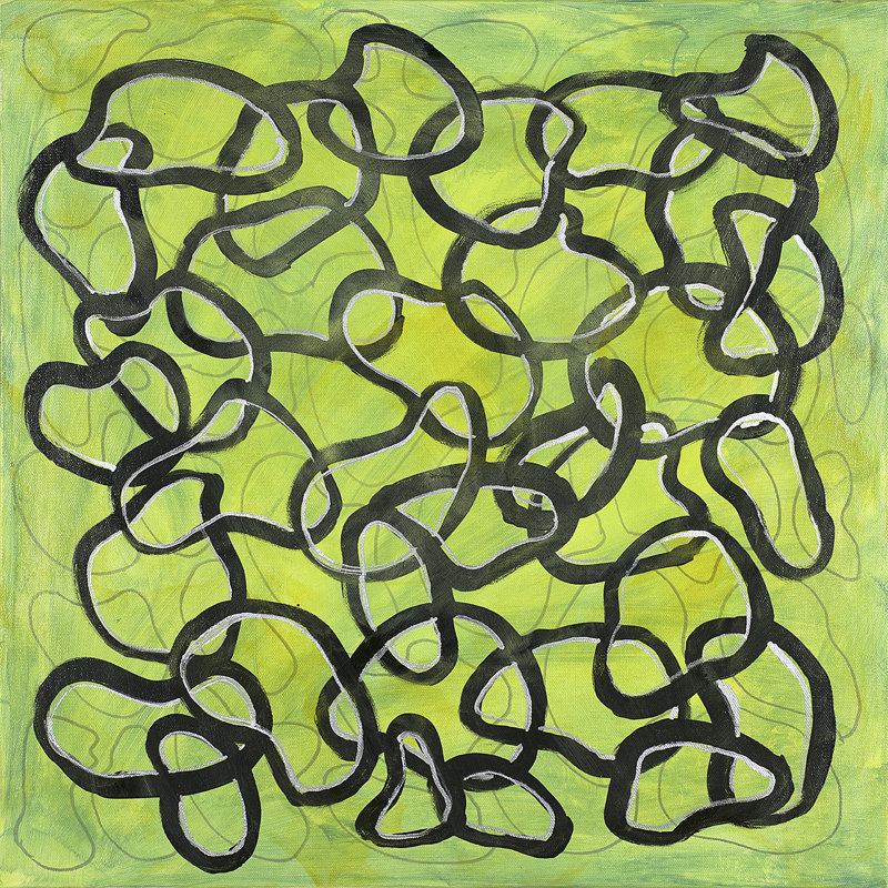 Green Chain Painting by Joyce Creiger