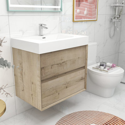 Ensemble de meuble-lavabo mural simple l 30 po