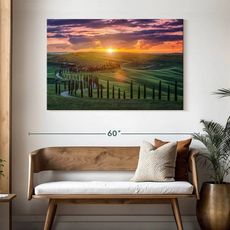 Ravi Sunset Over Tuscany, 32" H x 48" W