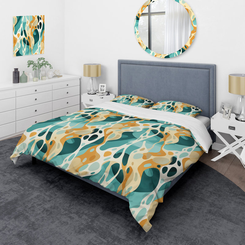 Ensemble de housse de couette Topaz Giraffe Spots, Housse de couette simple + 1 taie décorative stan