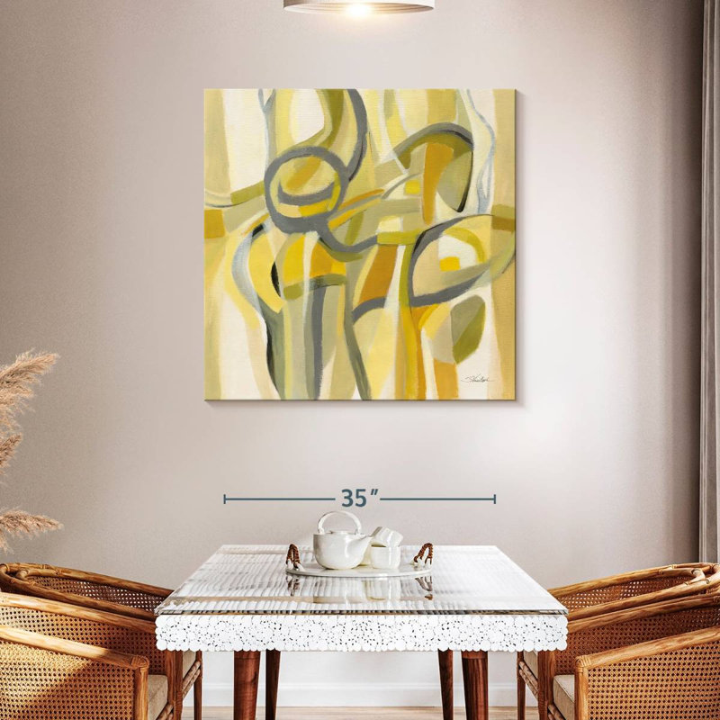 Mid Mod Yellow, 39" H x 39" W