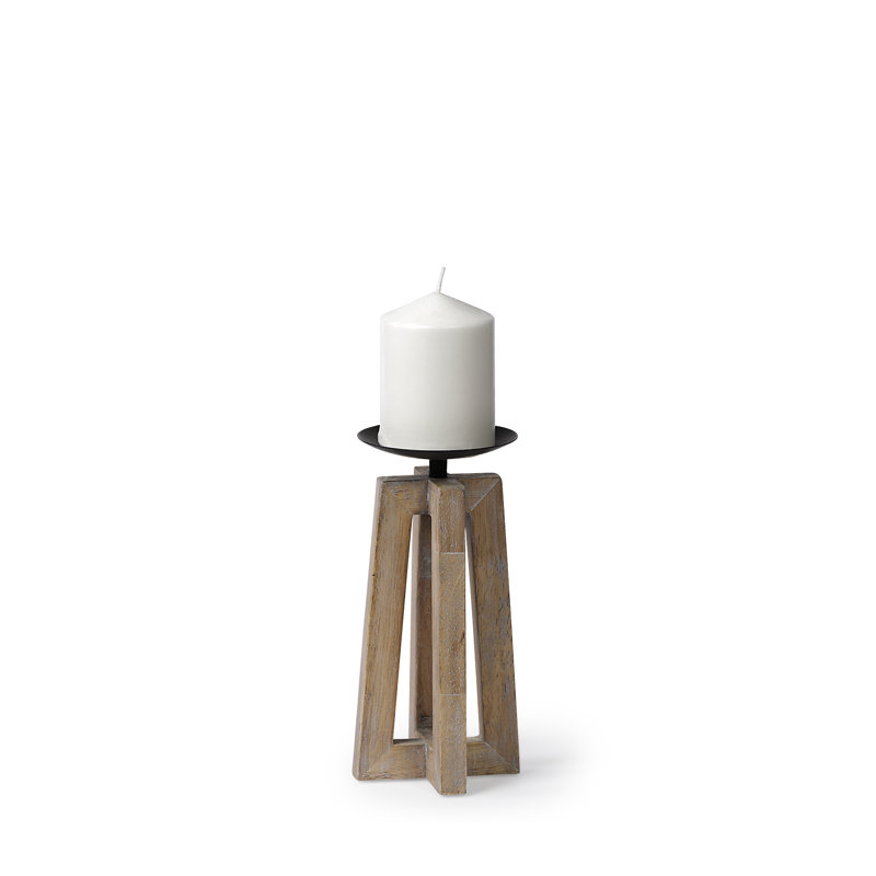 Astra Tabletop Candlestick, 9.06" H x 4.3" W x 4.3" D