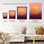 Wall Art Print Sun Aubergine Dawn Abstract Minimalist Oil Painting Pink Early Morning Mist Poster