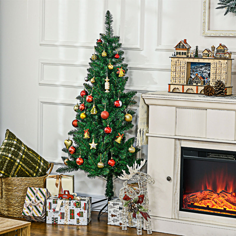 Demi-arbre de Noël artificiel 5 pi