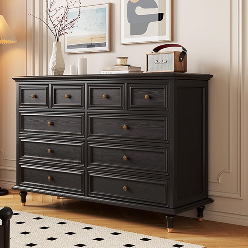 Armoire d'appoint en bois manufacturé noir massif, Noir