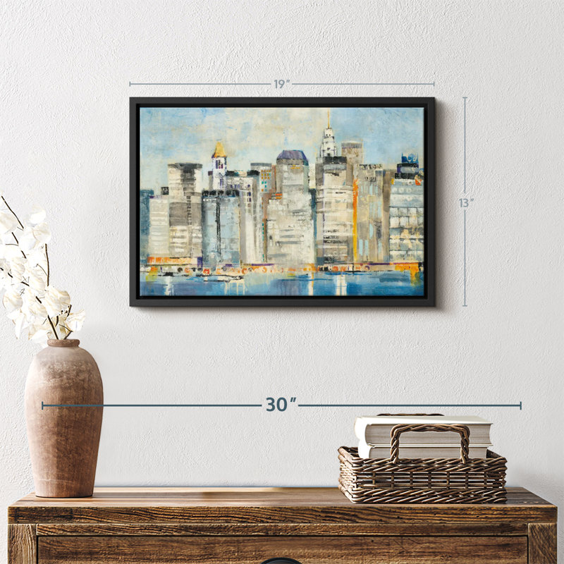 «Waterfront Skyline», reproduction sur toile, H 13 po x l 19 po