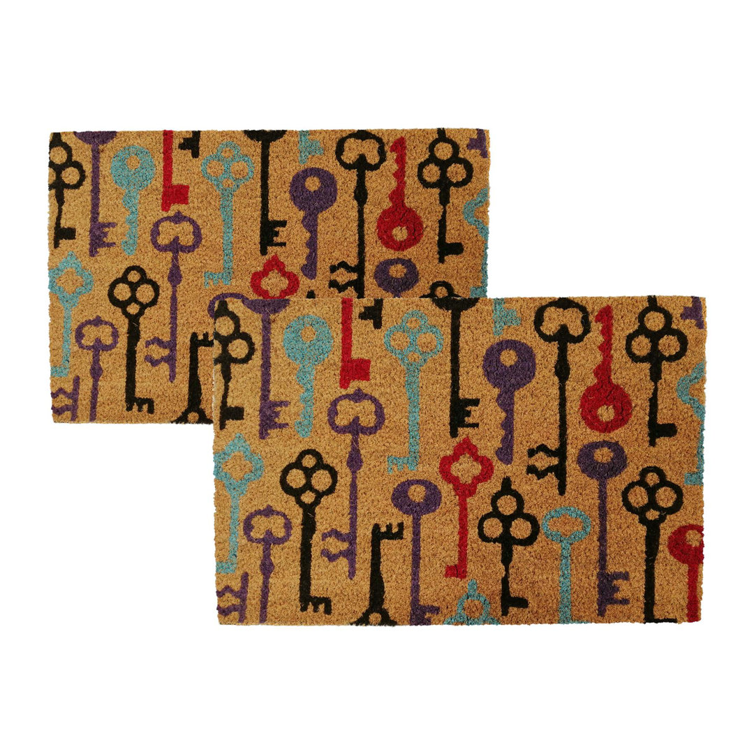Nicola Spring - Halloween Coir Door Mats - 60 x 40cm - Keys