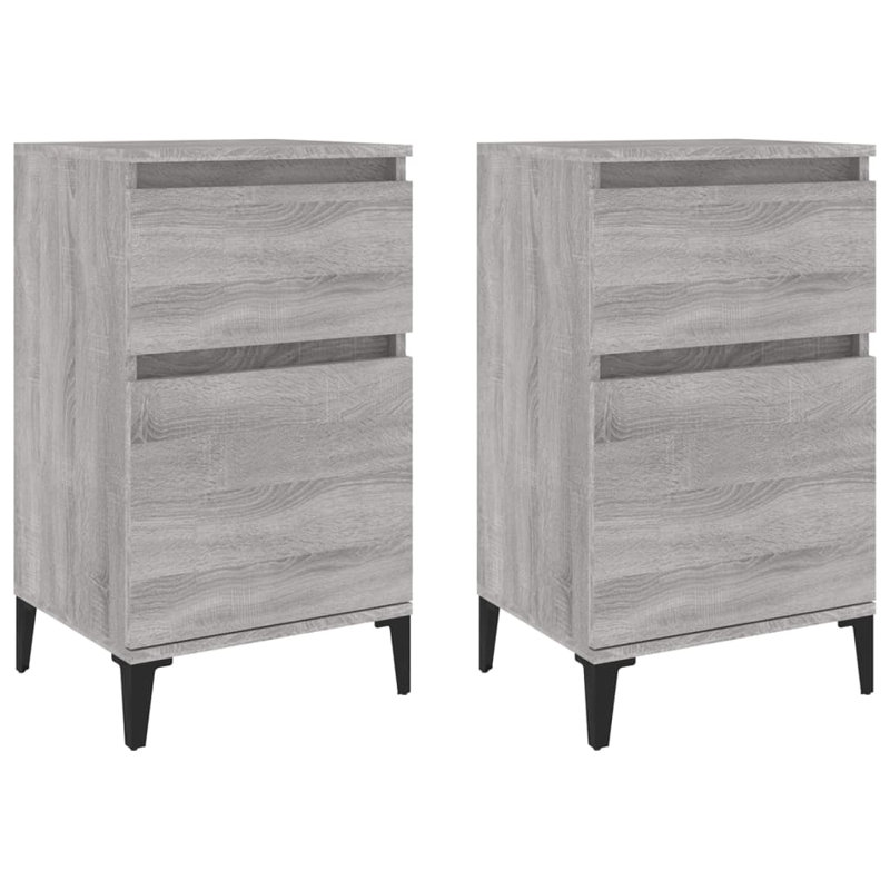 Luverne 40 cm W Bedside Table, Grey