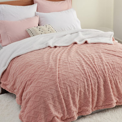Couvre-lit en sherpa pour lit - douillette douce et douillette, couverture chaude en molleton épais pour l'hiver GentleSoft ™ ️