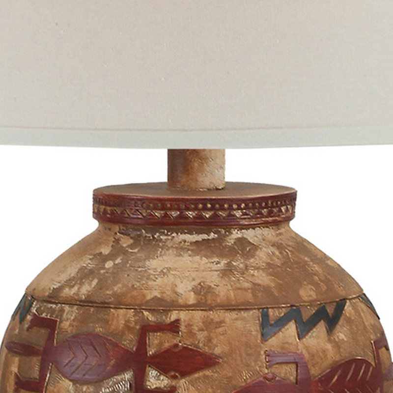 Howle Hydrocal Table Lamp, Terracotta, Yes