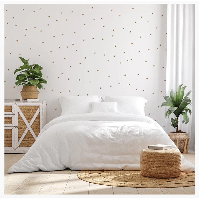 Abstract Non-Wall Damaging Wall Decal, Copper Metallic