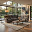Ensemble de canapé modulaire inclinable manuel 3 pièces Folu, dossier gris doux-118445173