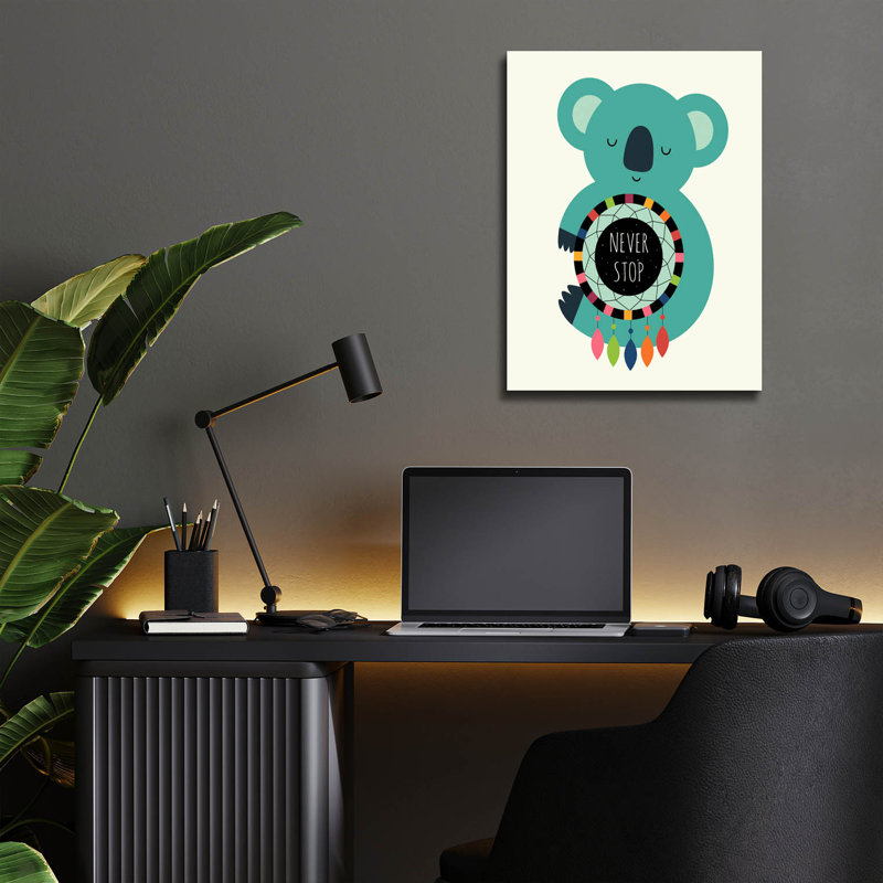Trinx «Never Stop Dreaming» par Andy Westface, art mural en verre acrylique, H 16 po x l 12 po x P 0,13 po