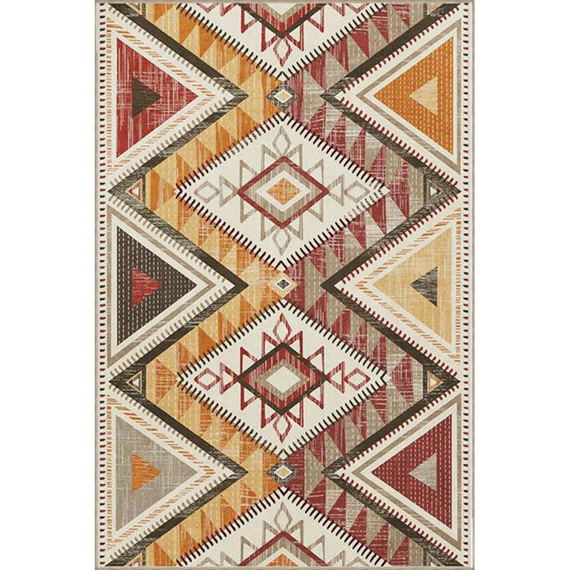 Cross Geometric Diamond Brown Pattern Washable Decorative Machine Washable Area Rug, Runner 3'3" x 9'10"