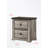 2 Drawers Nightstand with Metal Pull Knobs