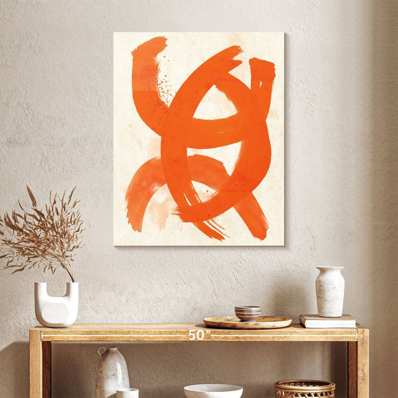 Burnt Orange Abstract - Wrapped Canvas Print, 35" H x 28" W x 1.25" D