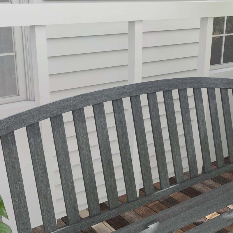 46" Outdoor Garden Bench, Grey