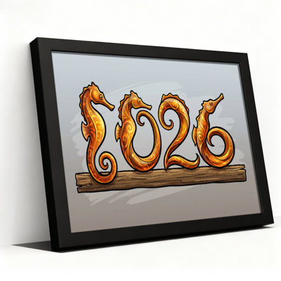 Ensemble de 1 tableau mural sur toile « Hippocampe 2026 ».
