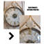 Horloge murale dorée en forme de coquillage