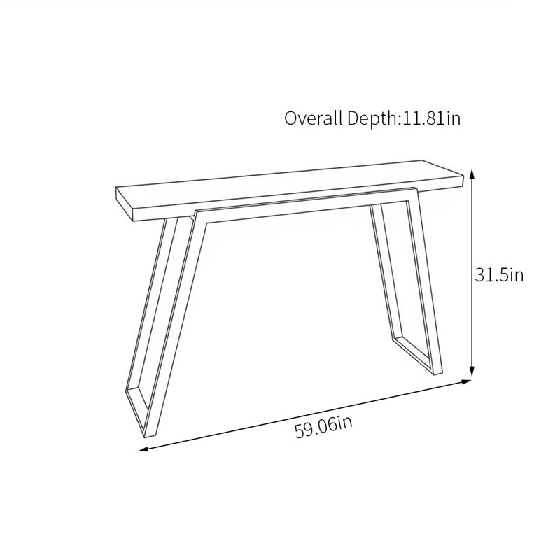 Console Sleek Black Gold