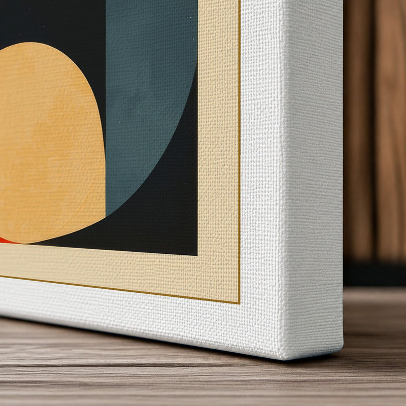 Geometric Harmony Art Deco - Wrapped Canvas, 18x12 - 45.7 x 30.5 cm, White Border