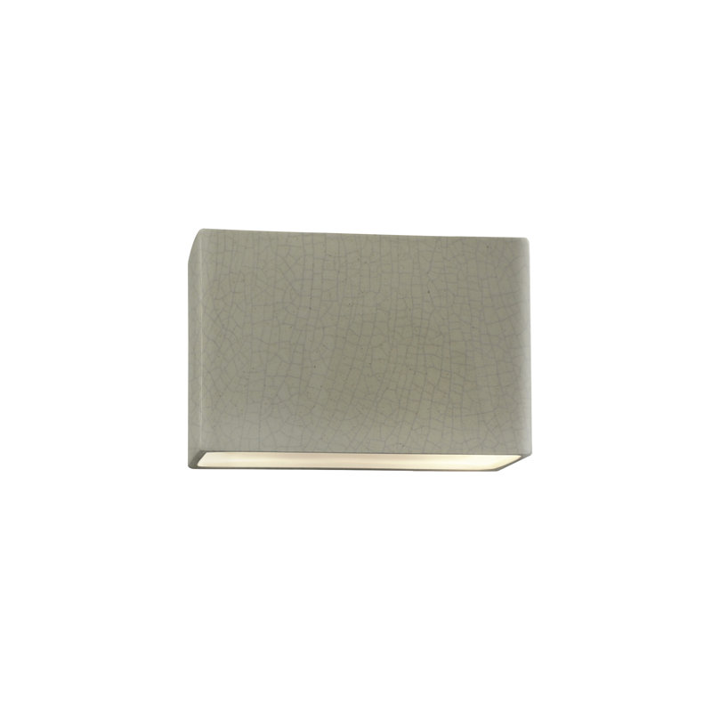 Ambiance Collection™ LED Outdoor Flush Mount, 6" H x 10" W x 4" D, No, Celadon Green Crackle