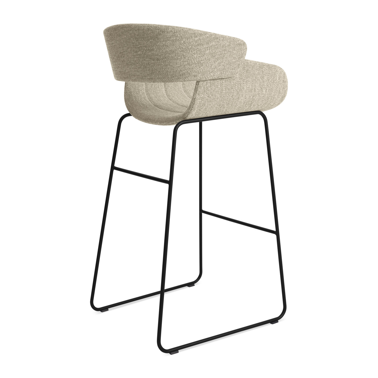 Racer Bar and Counter Stool, Tait Stone Textured Basketweave, Bar Stool (30" Seat Height)