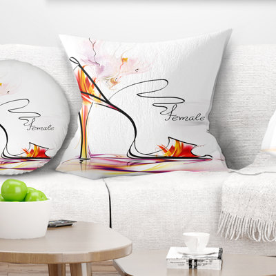Abstract High Heel - Street Art Printed Pillow