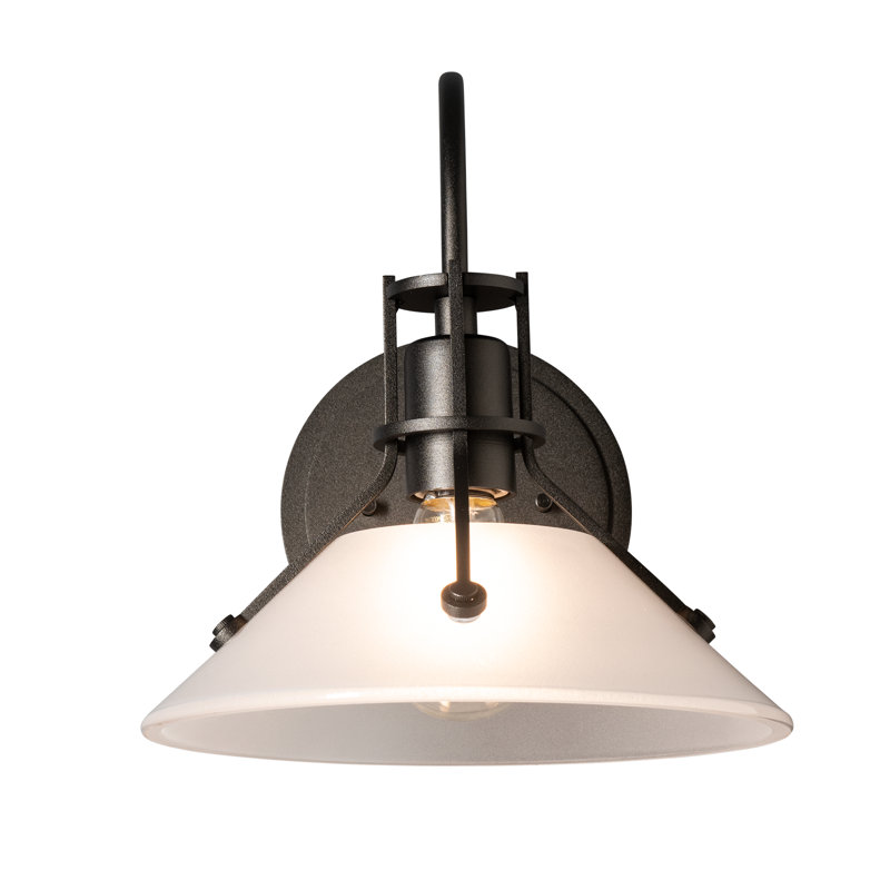 Henry Glass Shade Wall Sconce, 10.4"D x 9.2"W x 10.4"H, Oil Rubbed Bronze, Frosted Glass