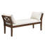 Rowen Solid Wood Upholstered Bench With Cushions And Arms