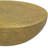 Terminus Coffee Table, 36 Inch Round Bowl Base With Hand Etched Texture, Antique Brass
