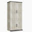Grande armoire-penderie 71 po, armoire de rangement en bois avec tringle et tablettes pour chambre 71 po